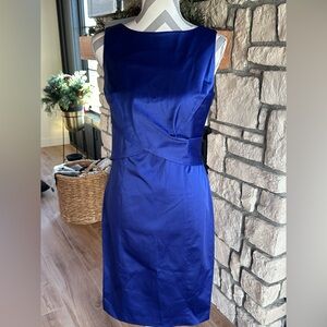 🆕NWT Talbots Dress Royal Blue Dress Satin Shine Size 6